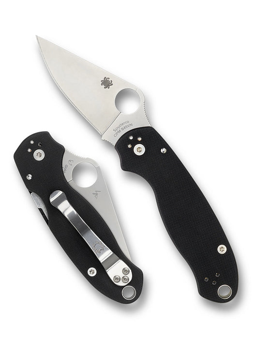Spyderco C223GP Para 3 (CPM S45VN, Clip Point, Satin, Black G10, Compression Lock) Pocket Knife