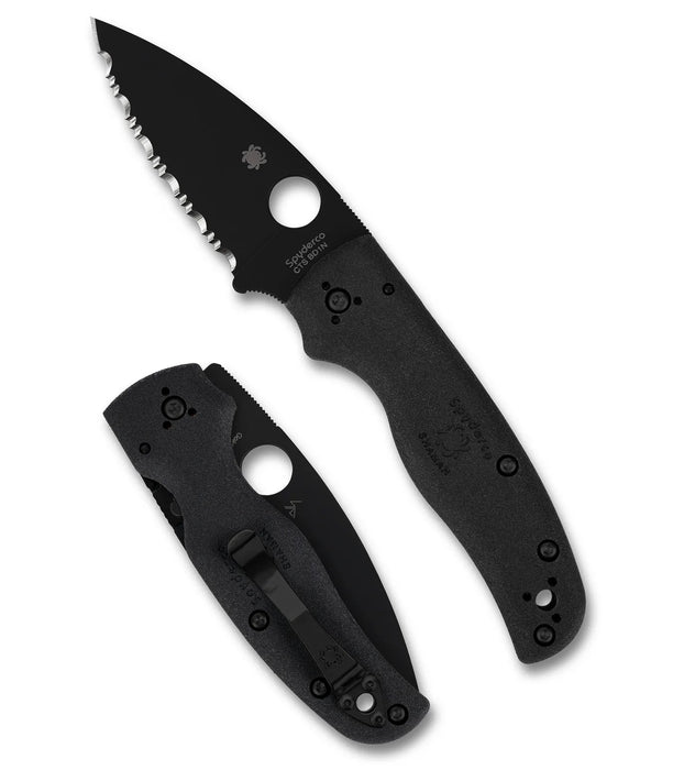 Spyderco C229SBBK Shaman Lightweight (CTS BD1N, Drop Point, Black FRN, Compression Lock) Pocket Knife