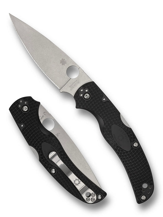 Spyderco C244PBK Native Chief (CTS BD1N, Drop Point, Satin, Black FRN, Back Lock) Lightweight Pocket Knife