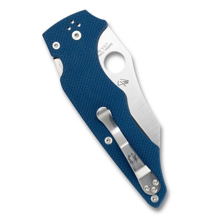 Spyderco C253GPCBL YoJumbo (CPM SPY27, Wharncliffe, Hollow, Blue G10, Compression Lock) Pocket Knife