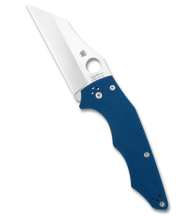 Spyderco C253GPCBL YoJumbo (CPM SPY27, Wharncliffe, Hollow, Blue G10, Compression Lock) Pocket Knife