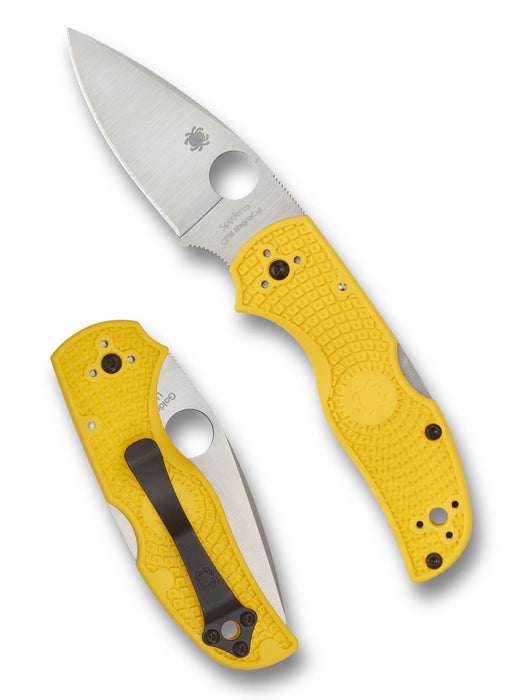 Spyderco C41PYL5 Native 5 Salt (CPM MagnaCut, Drop Point, Satin, Yellow, FRN) Lightweight Pocket Knife
