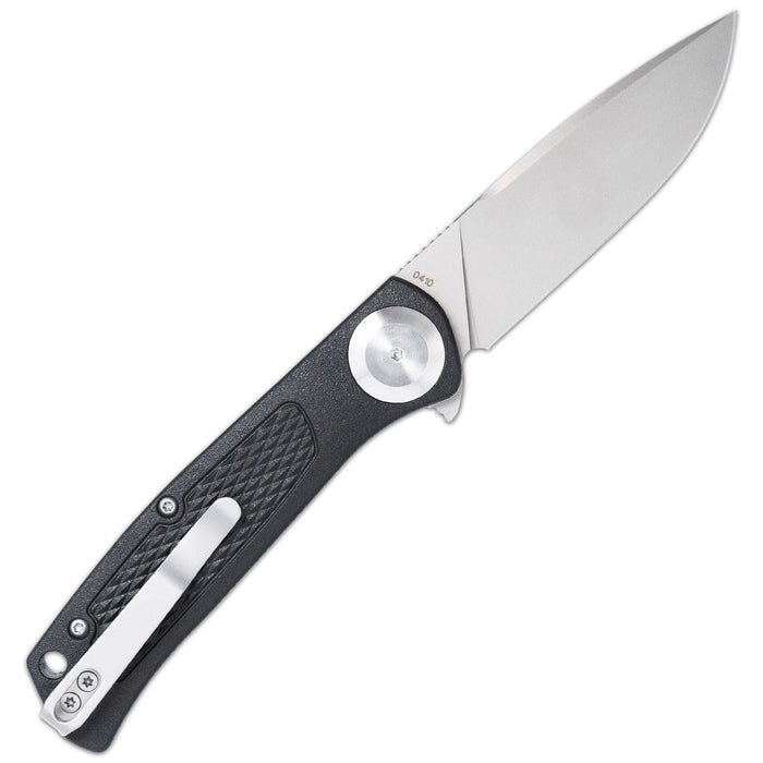 CobraTec CTSCTGRVBLKBL EDC Scout (VG10, Drop Point, Satin, Grivory, Button Lock) Pocket Knife