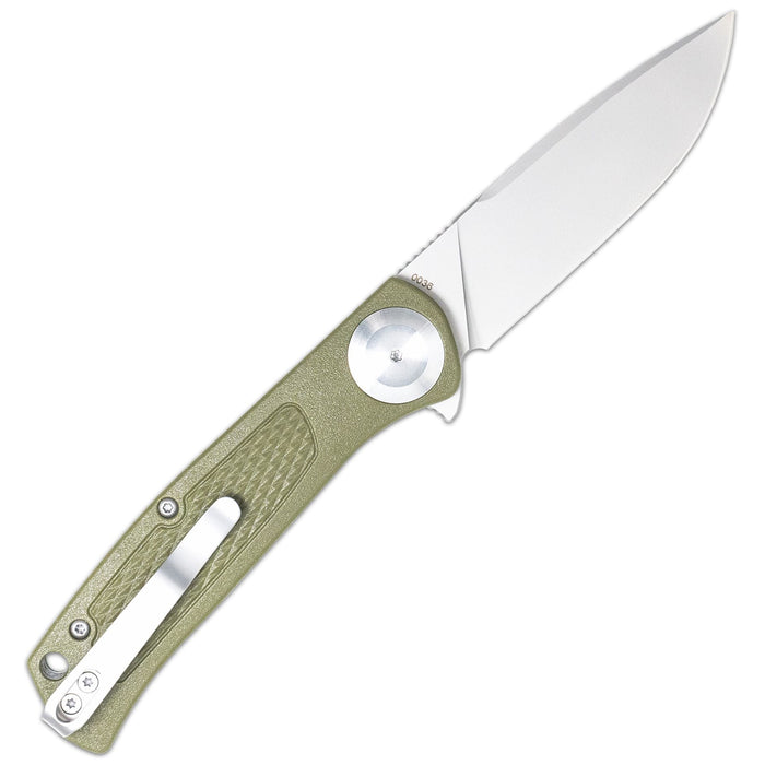 CobraTec CTSCTGRVODGBL EDC Scout (VG10, Drop Point, Satin, Grivory, Button Lock) Pocket Knife