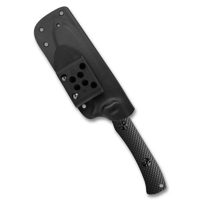Spyderco FB53GPBK Skoli (9Cr18MoV, Sheepsfoot, Black G10) Fixed Blade Knife
