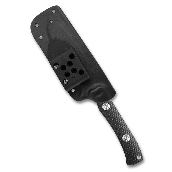 Spyderco FB53GP Skoli (9Cr18MoV, Sheepsfoot, Stonewashed, Black G10) Fixed Blade Knife