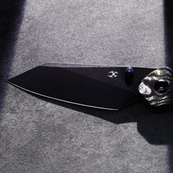 Kansept K1151A3 K9 (CPM S35VN, Modified Wharncliffe, Blackwash, 80S Camo Carbon & Blackwash Titanium) Folding Knife