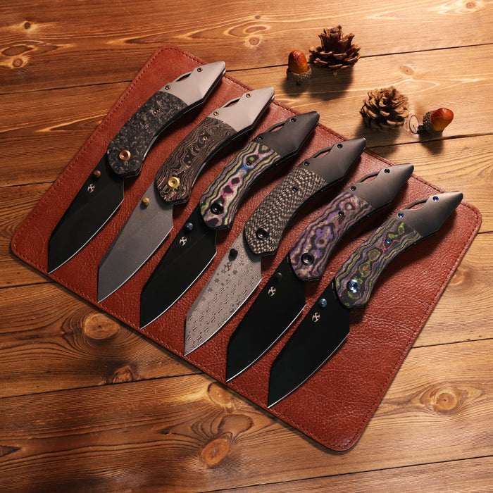 Kansept K1151A3 K9 (CPM S35VN, Modified Wharncliffe, Blackwash, 80S Camo Carbon & Blackwash Titanium) Folding Knife