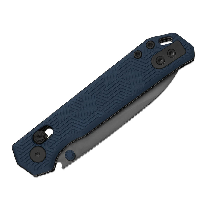 Kizer Ki3458.2CDA1 Begleiter 2.9 (S35VN, Drop Point, Matte DLC Ultra, Blue Aluminum, Clutch Lock) Pocket Knife