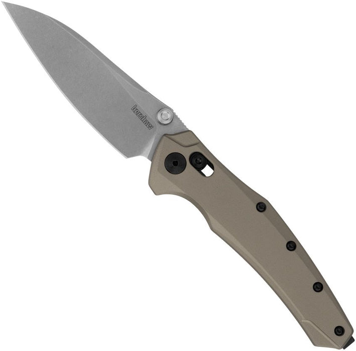 Kershaw 6777FDESW Bareknuckle (MagnaCut, Sheepsfoot, Stonewashed, Aluminum, Dark Earth) Pocket Knife