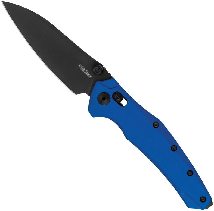 Kershaw 6777NBBLK Bareknuckle (MagnaCut, Sheepsfoot, Black PVD, Aluminum, Blue) Pocket Knife