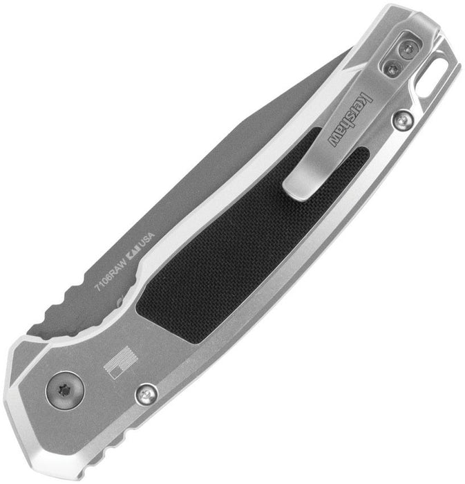 Kershaw 7106RAW Launch 21 (CPM M4, Drop Point, Black, Aluminum/G10) Automatic Pocket Knife