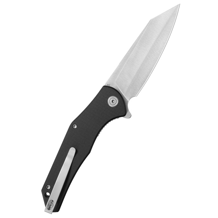 Kubey KU158O Flash (San Mai M2, Reverse Tanto, Satin, Black G10, Liner Lock) Folding Pocket Knife