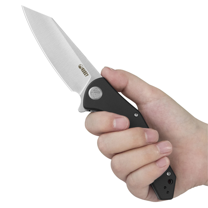 Kubey KU158O Flash (San Mai M2, Reverse Tanto, Satin, Black G10, Liner Lock) Folding Pocket Knife