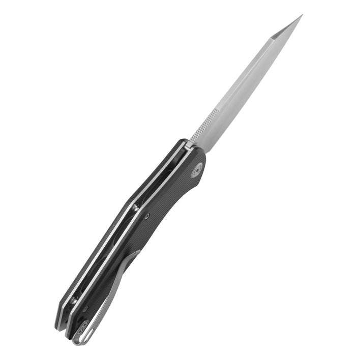 Kubey KU158O Flash (San Mai M2, Reverse Tanto, Satin, Black G10, Liner Lock) Folding Pocket Knife
