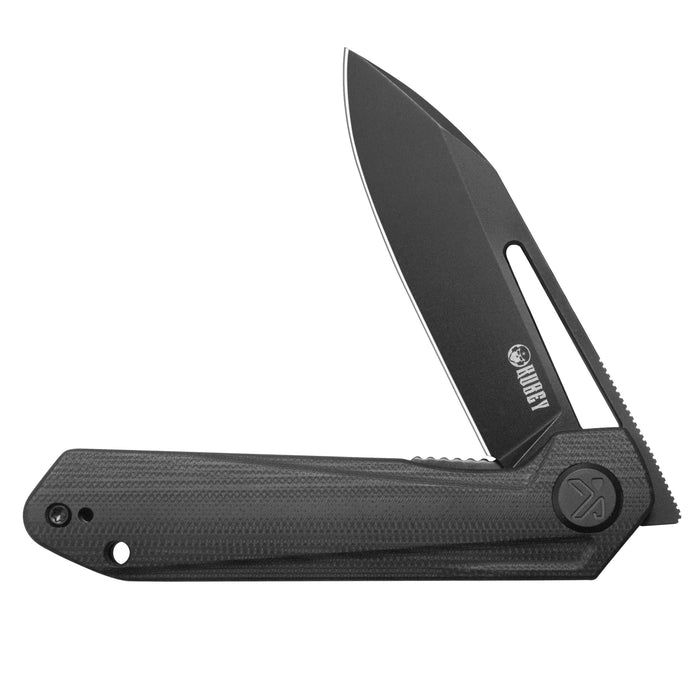 Kubey KU321X Royal (14C28N, Clip Point, Blackwash, Black G10, Liner Lock) Folding Pocket Knife