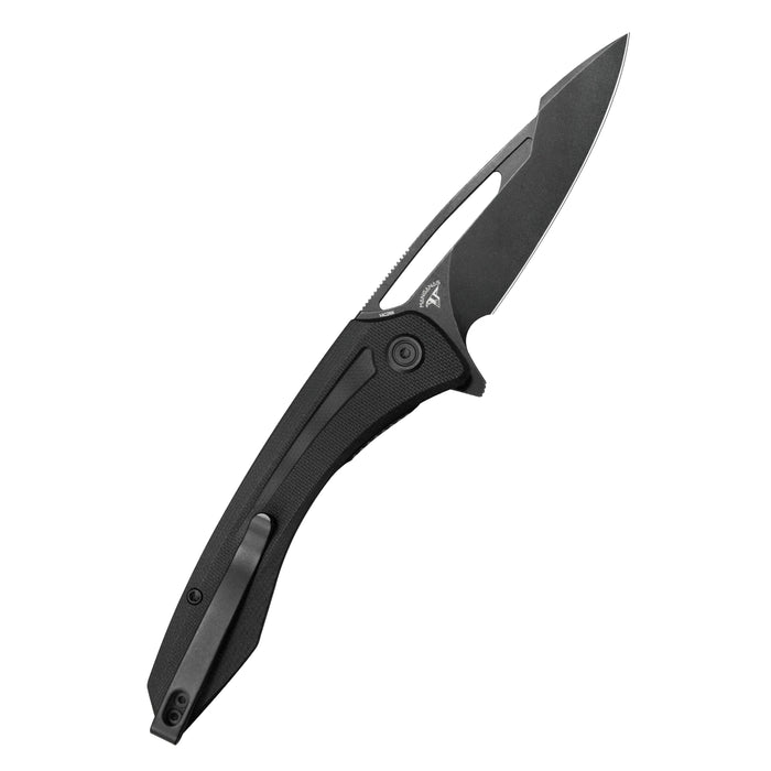 Kubey KU345T Merced (14C28N, Drop Point, Blackwash, Black G10, Liner Lock) Folding Pocket Knife