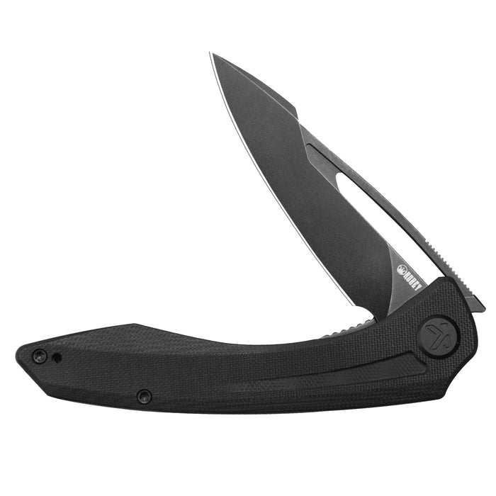 Kubey KU345T Merced (14C28N, Drop Point, Blackwash, Black G10, Liner Lock) Folding Pocket Knife