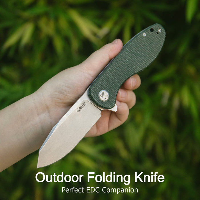 Kubey KU358M Master Chief (14C28N, Reverse Tanto, Beadblast, Blue G10, Liner Lock) Folding Pocket Knife