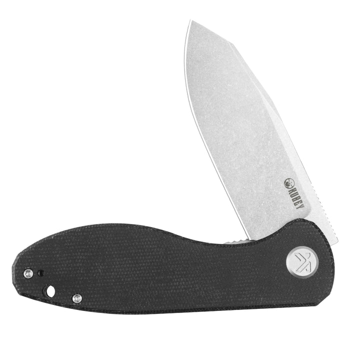 Kubey KU358K Master Chief (14C28N, Reverse Tanto, Beadblast, Black Micarta, Liner Lock) Folding Pocket Knife