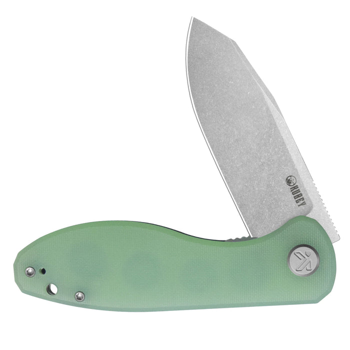 Kubey KU358L Master Chief (14C28N, Reverse Tanto, Beadblast, Jade G10, Liner Lock) Folding Pocket Knife