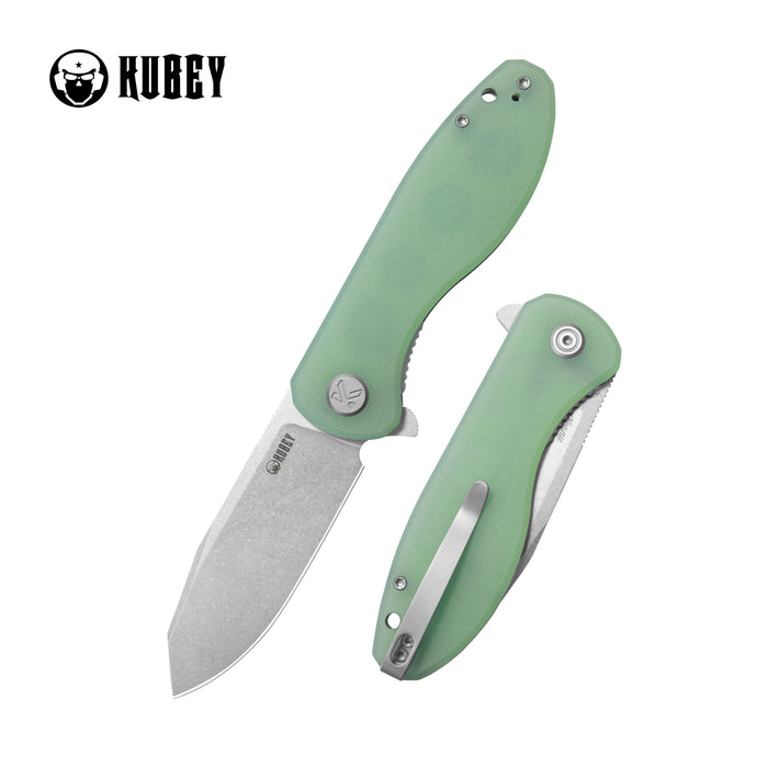 Kubey KU358L Master Chief (14C28N, Reverse Tanto, Beadblast, Jade G10, Liner Lock) Folding Pocket Knife