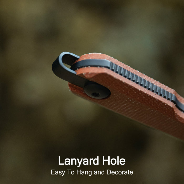 Kubey KU452C YAG (14C28N, Wharncliffe, Blackwash, Brown Micarta, Kydex Sheath) Fixed Blade Knife