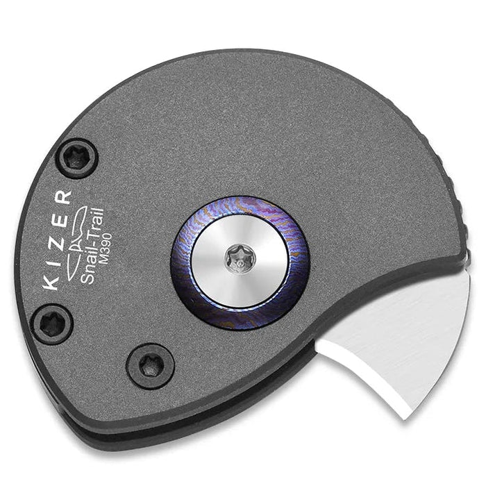 Kizer Ki2757A1 Snail Trail (M390, Hawkbill, Satin, Aluminum) Slip Joint Pocket Knife