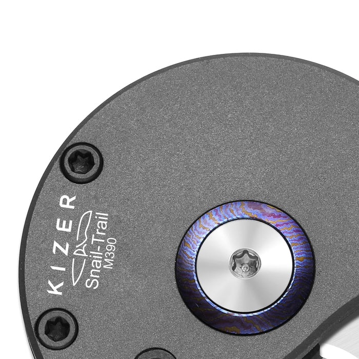 Kizer Ki2757A1 Snail Trail (M390, Hawkbill, Satin, Aluminum) Slip Joint Pocket Knife