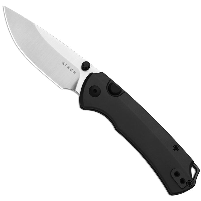 Kizer Ki3490.2BDA1 T1 BD (Elmax, DLC, Aluminum, Drop Point, Satin) Pocket Knife