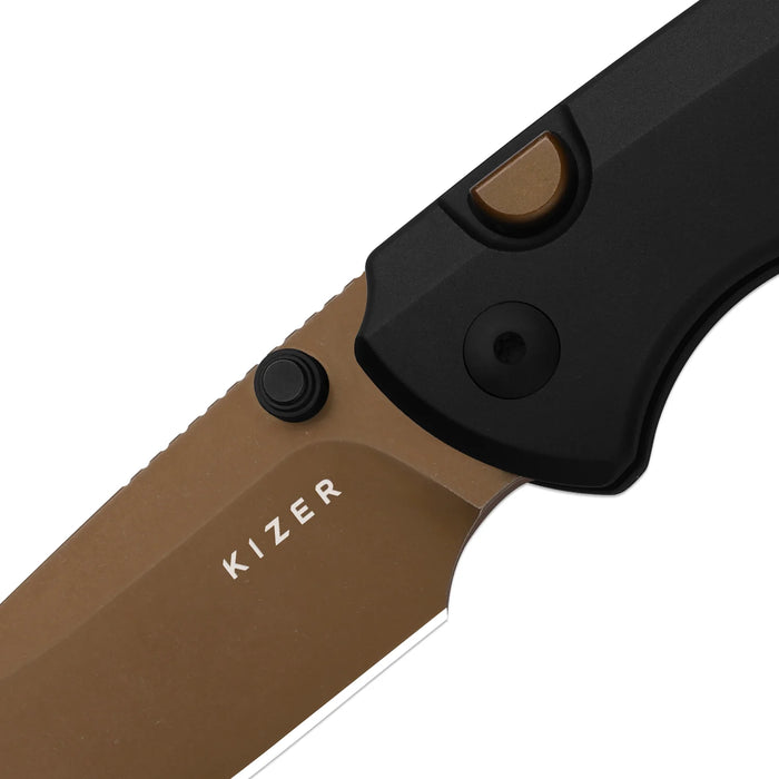 Kizer Ki3490.2BDA2 T1 BD (Elmax, Sunset Metal DLC, Titanium, Drop Point) Pocket Knife