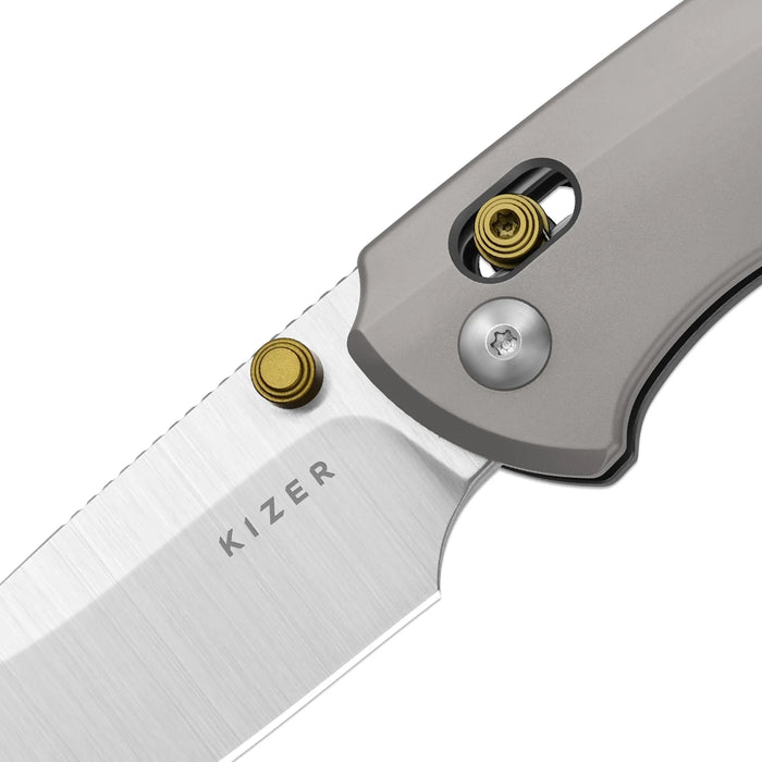 Kizer Ki3490.2CDA1 T1 CD (M390, Drop Point, Satin, Titanium) Pocket Knife