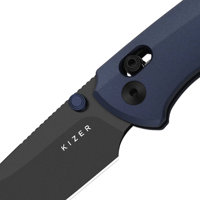 Kizer Ki3490.2CDA2 T1 CD (M390, Drop Point, Black Matte DLC Ultra, Aluminum) Pocket Knife