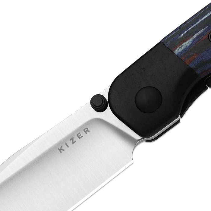Kizer Ki3685A2 Coywolf (S45VN, Drop Point, Satin, Titanium/Wood) Pocket Knife