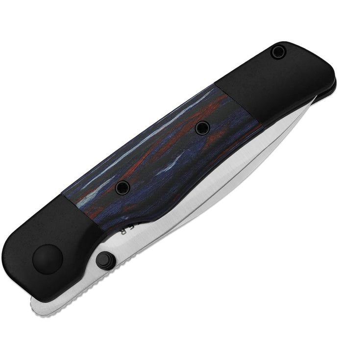 Kizer Ki3685A2 Coywolf (S45VN, Drop Point, Satin, Titanium/Wood) Pocket Knife