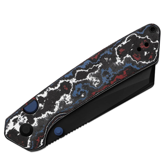 Kizer Ki3693A1 Madrac (S45VN, Sheepsfoot, Matte DLC Ultra, Fat Carbon Nebula, Button Liner Lock) Pocket Knife