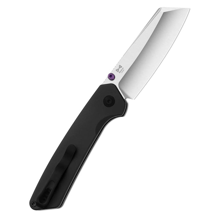 Kizer Ki3693A2 Madrac (S45VN, Sheepsfoot, Satin, Aluminum, Hollow Grind, Button Liner Lock) Pocket Knife