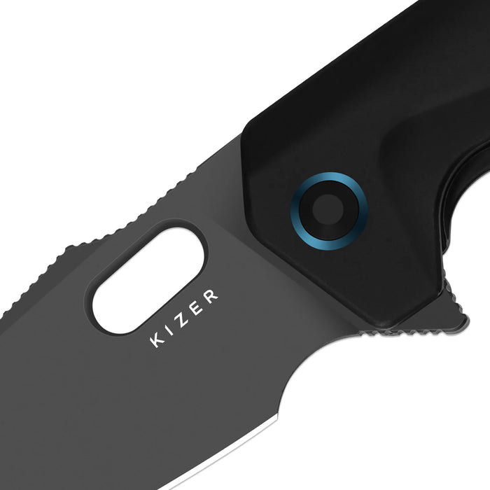 Kizer Ki3701A2 Takahe (S35VN, Sheepsfoot, Matte DLC Ultra, Titanium, Frame Lock) Pocket Knife