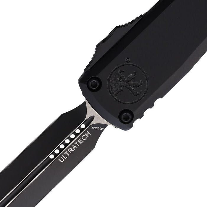 Microtech 1122-1T Ultratech ZBP GEN III (M390MK, Dagger, Black, Aluminum) Automatic Pocket Knife