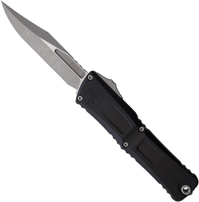 Microtech 1146-10AP Combat Troodon GEN III (M390MK, Clip Point, Bead Blasted, Stonewashed, Aluminum, Black) Automatic Pocket Knife