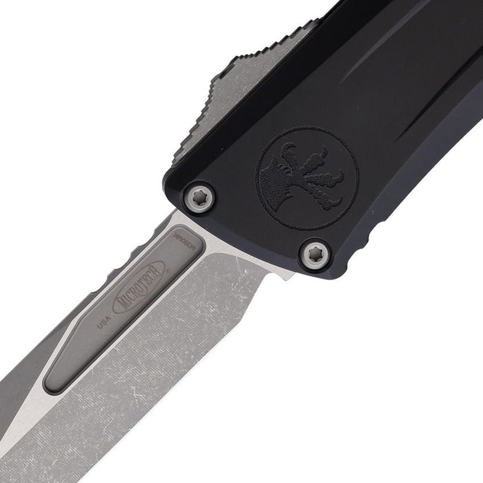 Microtech 1146-10AP Combat Troodon GEN III (M390MK, Clip Point, Bead Blasted, Stonewashed, Aluminum, Black) Automatic Pocket Knife