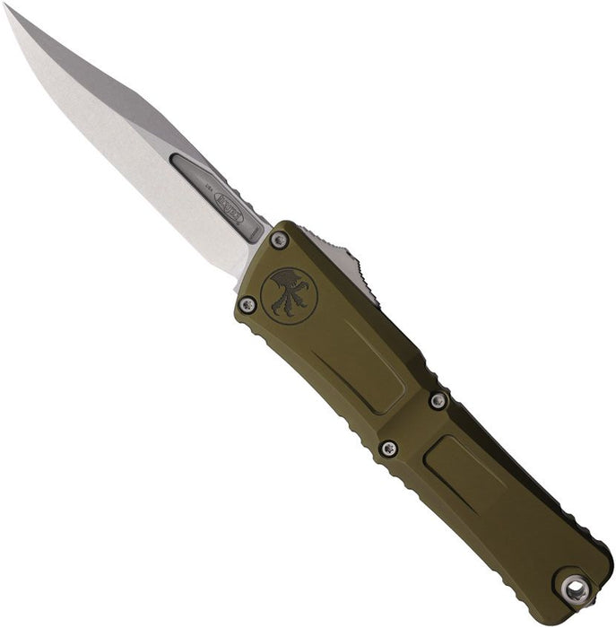 Microtech 1146-10OD Combat Troodon GEN III (M390MK, Bowie, Stonewashed, OD Green, Aluminum) Automatic Pocket Knife