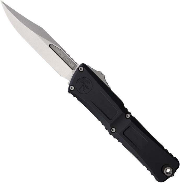 Microtech T1146-10 Combat Troodon Gen III (M390MK, Bowie, Stonewashed, Aluminum, Black) Automatic Pocket Knife