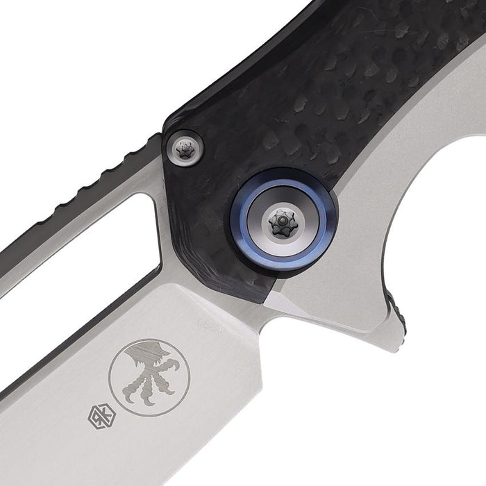 Microtech 165C-4 CFTI Matrix (M390, Satin, Drop Point, Titanium/Carbon Fiber, Bead-Blasted) Pocket Knife