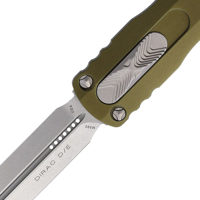 Microtech 225-10OD Dirac (M390, Dagger, Stonewashed, Aluminum, OD Green, OTF) Automatic Pocket Knife
