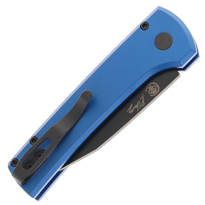 Pro-Tech RCS1103-Blue Scapegoat Compact (MagnaMax, Clip Point, DLC, Aluminum, Blue) Automatic Pocket Knife