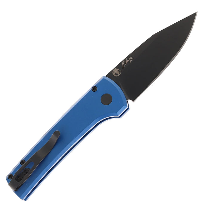 Pro-Tech RCS1103-Blue Scapegoat Compact (MagnaMax, Clip Point, DLC, Aluminum, Blue) Automatic Pocket Knife