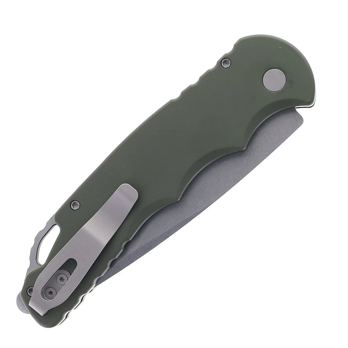 Pro-Tech T4101-MM-Green TR-4 (MagnaMax, Drop Point, Stonewashed, Aluminum, Green) Automatic Pocket Knife