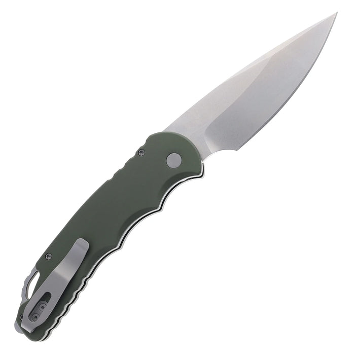 Pro-Tech T4101-MM-Green TR-4 (MagnaMax, Drop Point, Stonewashed, Aluminum, Green) Automatic Pocket Knife