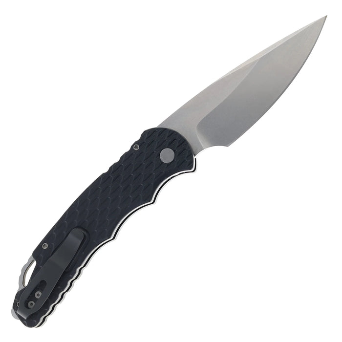 Pro-Tech T4105-F-MM Feather (MagnaMax, Drop Point, Stonewashed, Aluminum, Black) Automatic Pocket Knife